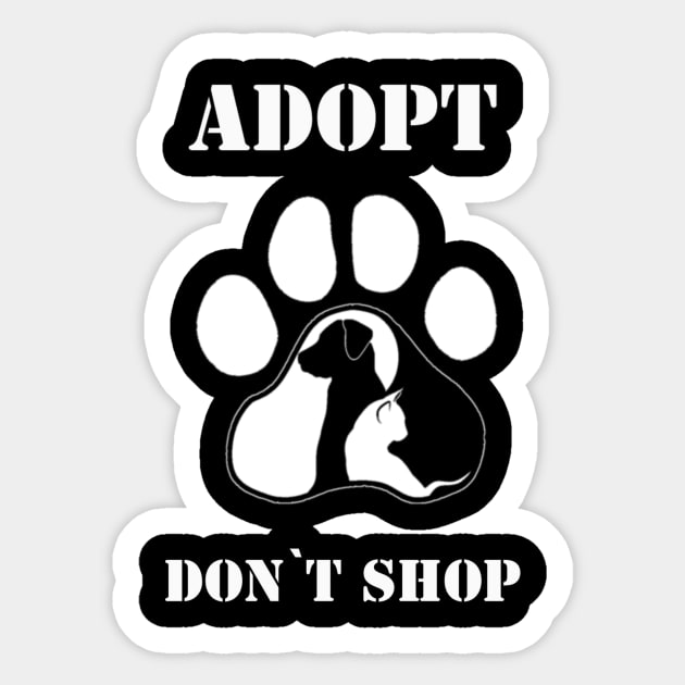 Adopt Don't Shop - Dog Lovers Dogs Sticker by fromherotozero